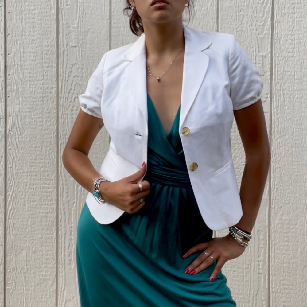 Banana Republic White Blazer Top